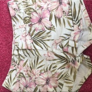 Hawaiian flower print shorts